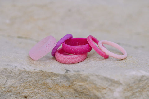 collection of ladies silicone rings