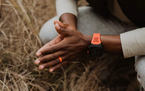 Orange bolt Apple Watch mod