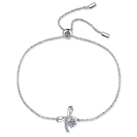 Moissanite Bracelet With Fold Design