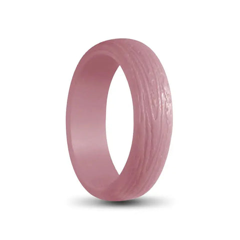 ladies light pink textured silicone ring