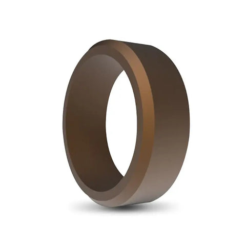 Mens Edge bronze silicone ring