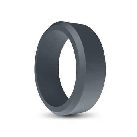 grey mens edge silicone ring
