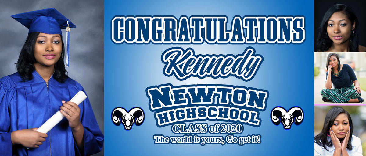 7ft x 3ft Graduation Banner - Customize to Any School – Rush Tees & Signs