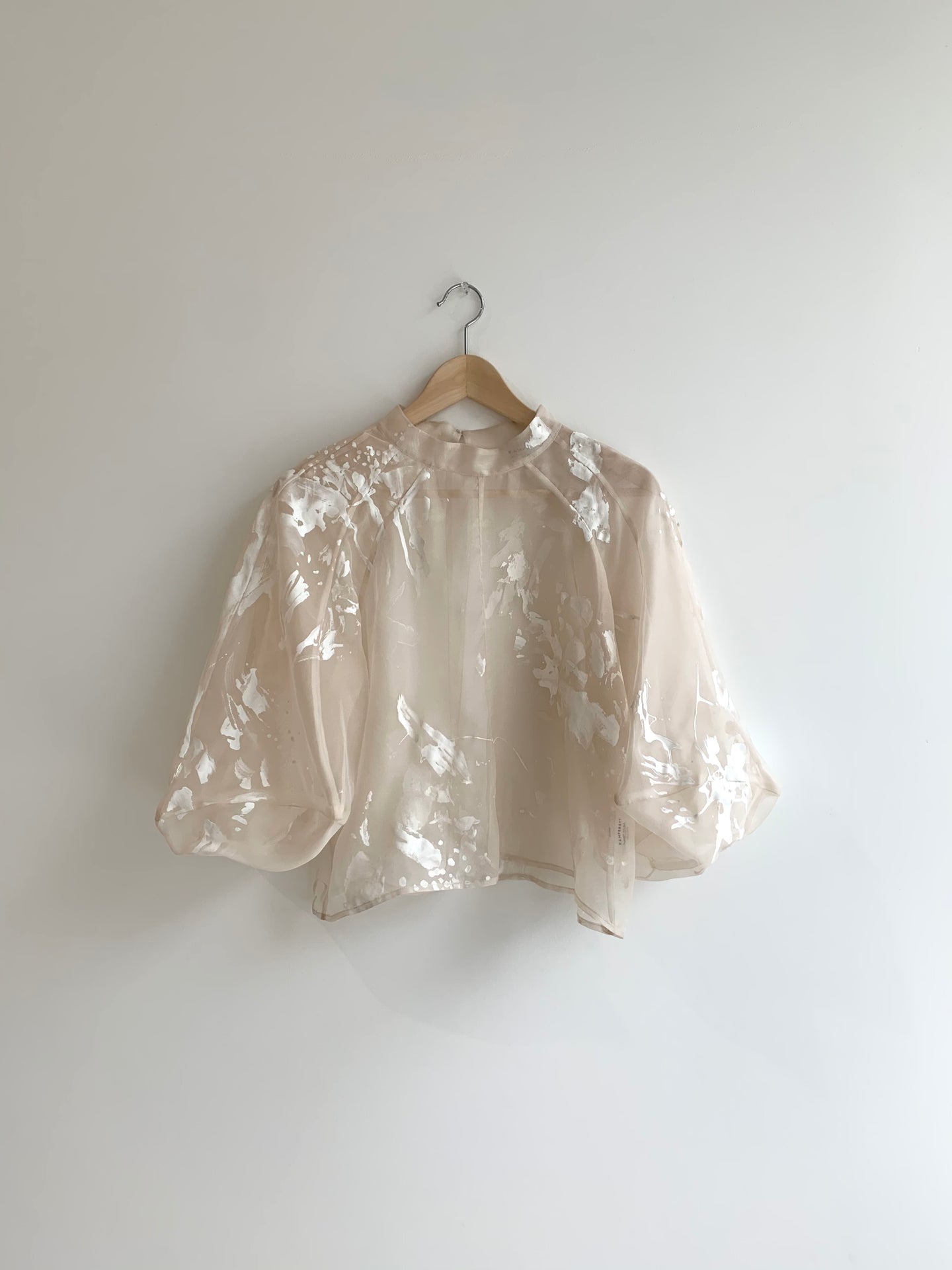 MEIERE SILK ORGANZA BLOUSE | DOVES PRINT | HAND-PAINTED TO ORDER ...