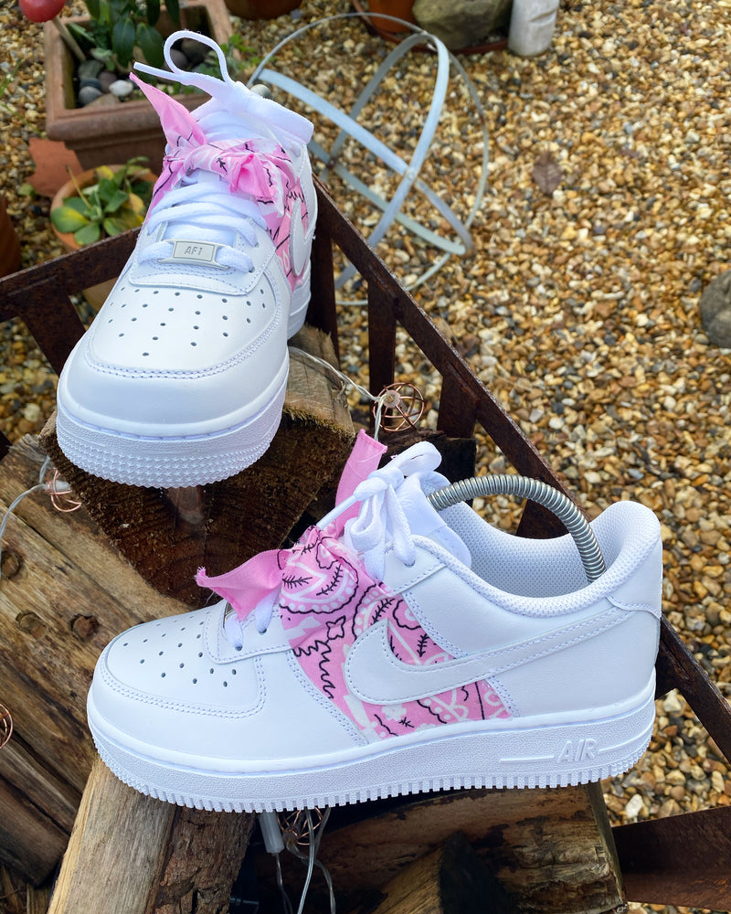 air force 1 with pink bandana