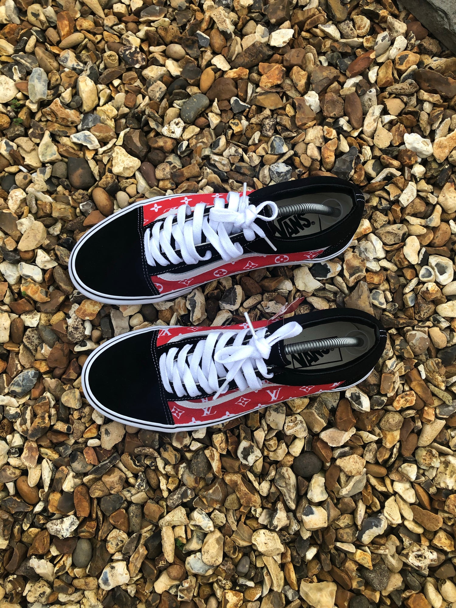 Red Louis Vuitton - Black Old Skool Vans – RYSNC STORE.