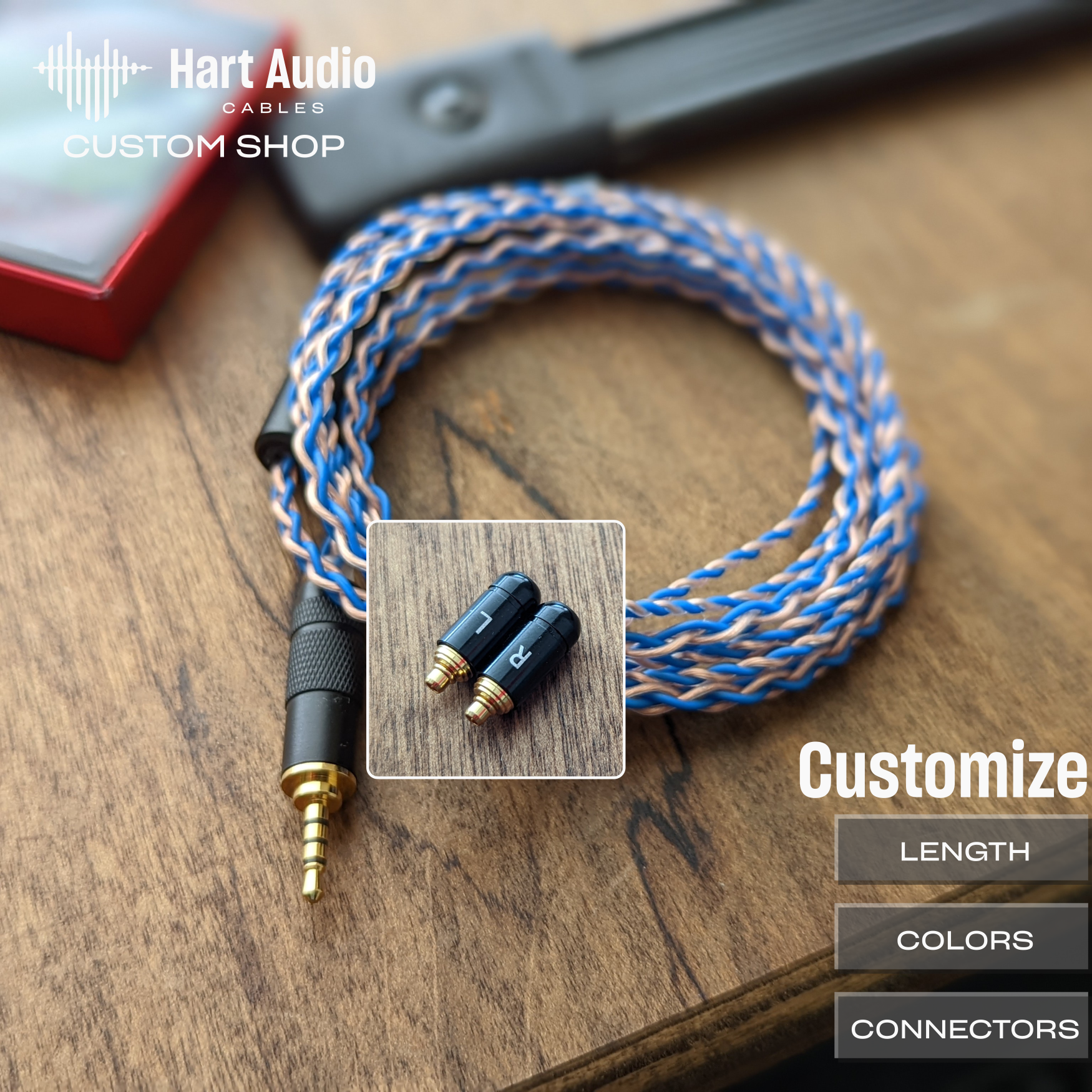 CST-PC-4-NK: Custom NK Series Dual Senn MMCX Balanced IEM Cable for IE200 / 300 / 600 / 900 AKG N5005