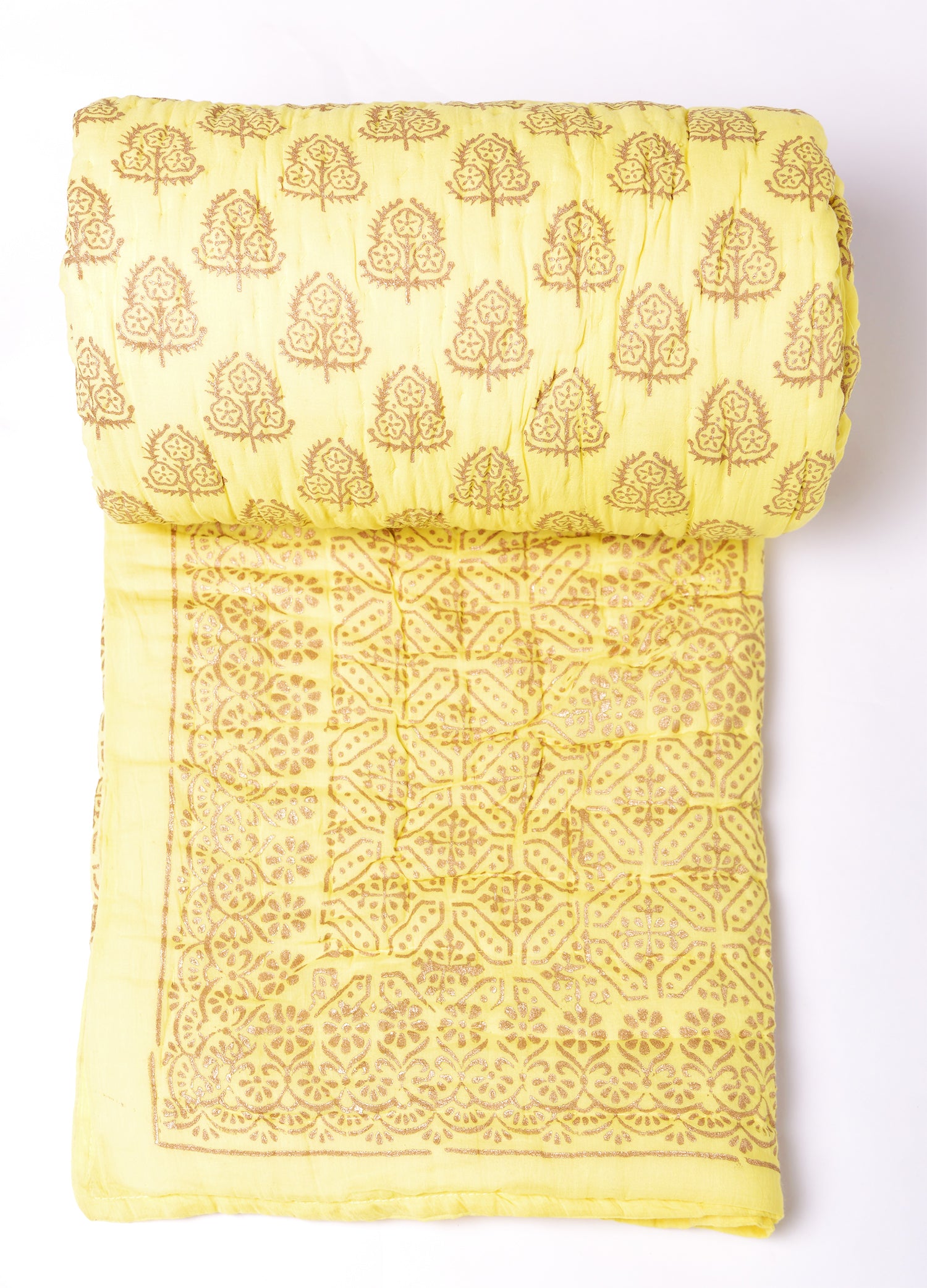 yellow cotton quilt