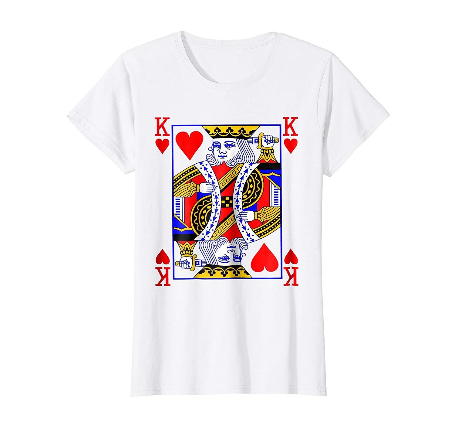 King Of Hearts Playing Card Poker Card Costume Tee T Shirt