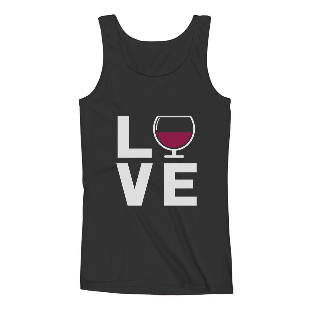 Glass Of Wine - Wine Drinkers Gift Idea - I Love Wine Tank Top Shirts