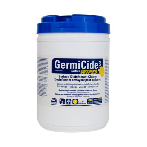 GermiCide3 Disinfectant Surface Wipes (60pcs 23x25cm)