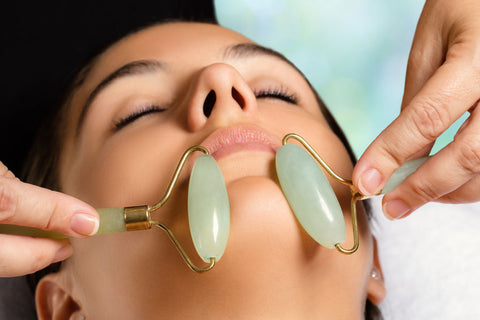 Crystal healing facial rollers from Lierre.ca in Jade Adventurine