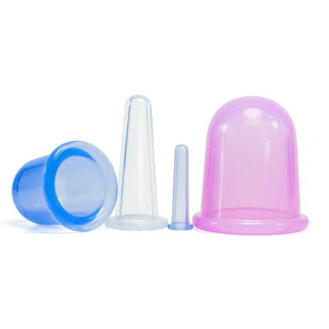 Body and Face Massage Silicone Cupping Set, 4 pcs - Lierre