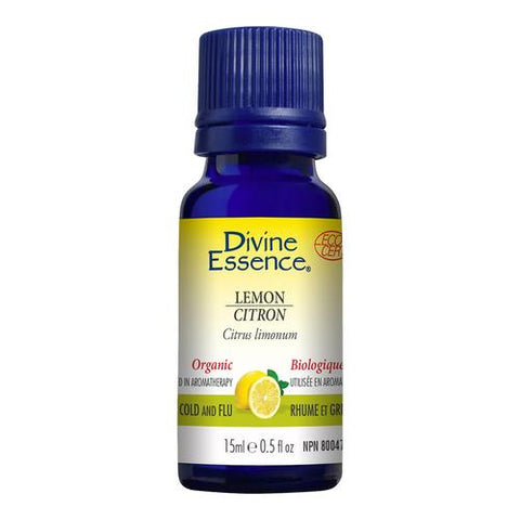 Lemon Organic Essential Oil 15ml, DIVINE ESSENCE for New years resolution 2020 - Christmas/holiday gift idea -Boxing day sales Lierre.ca Canada
