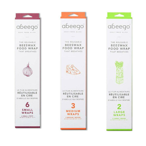 Abeego Medium Beeswax Food Wraps (3)