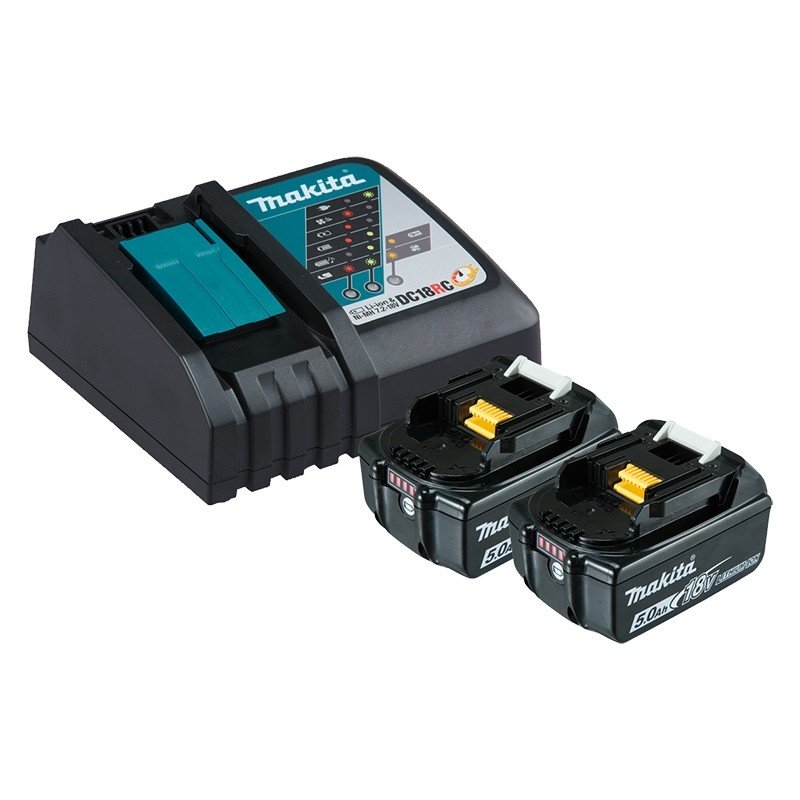 Makita Dc18rc Battery Charger With 2x 5 0ah Batteries 3 United Tools Burleigh
