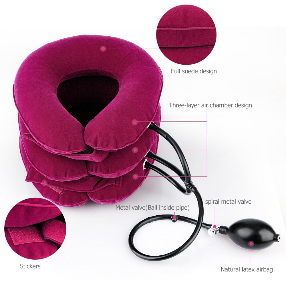 Inflatable Cervical Neck Traction Pillow Neck Shoulder Spine