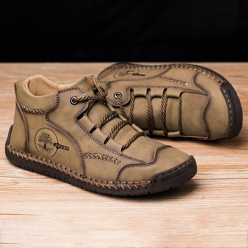 Vintage Hand Stitched Comfort Soft Leather Boots – zalandan