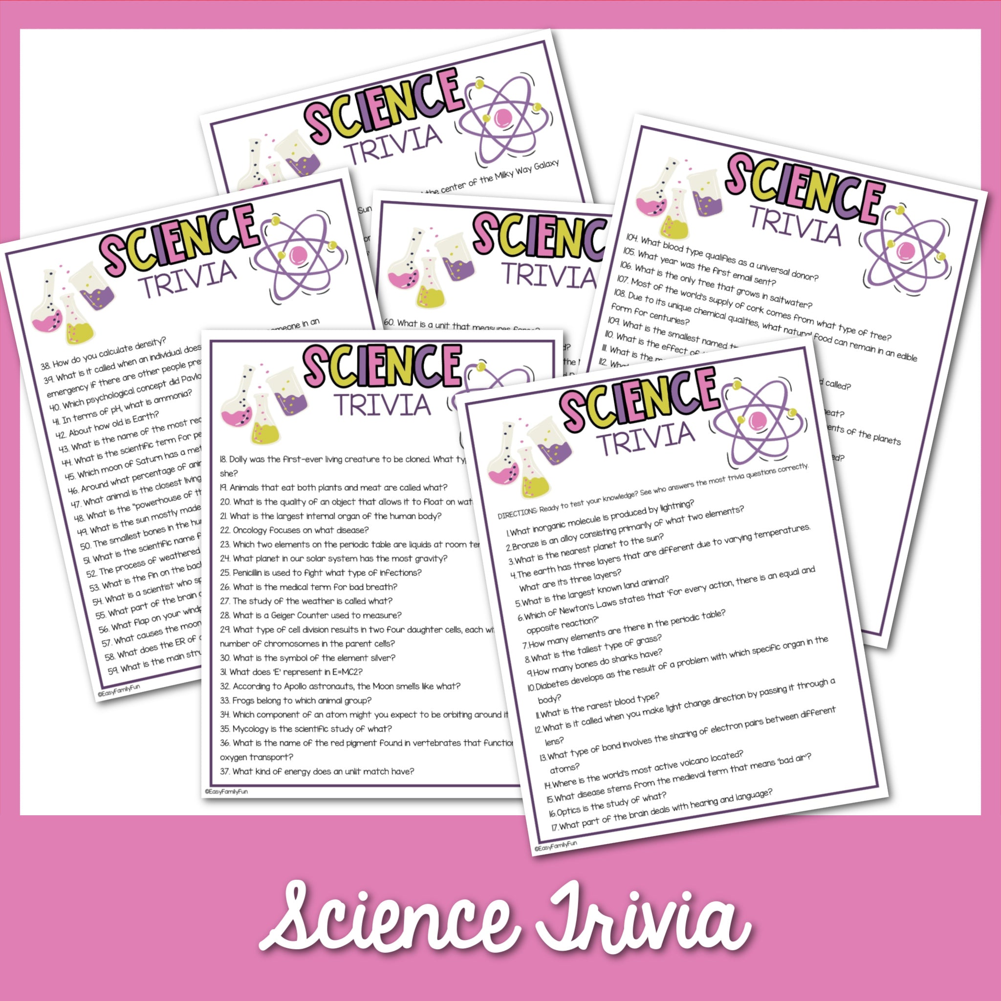 115 Science Trivia Questions