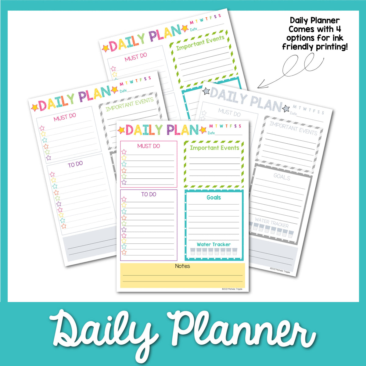 Daily Planner Printables – MicheleTripple