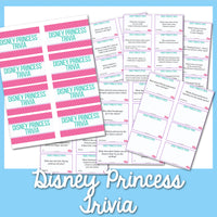 Disney Princess Trivia Printable
