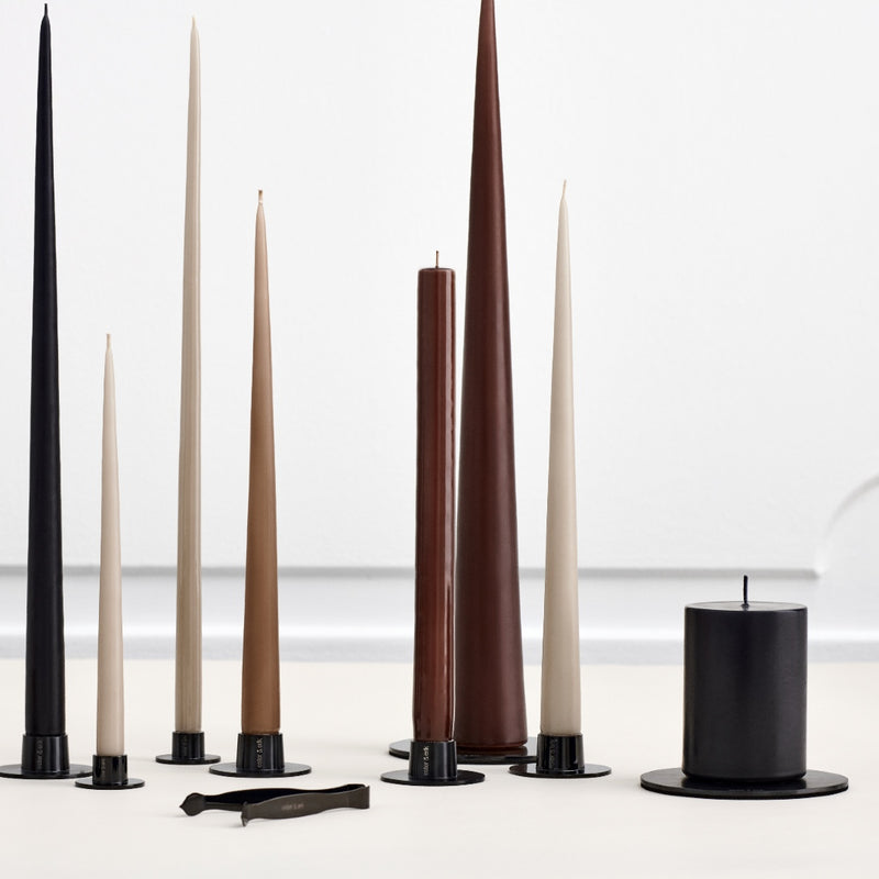 Pillar Candle in Black Matt 10cm