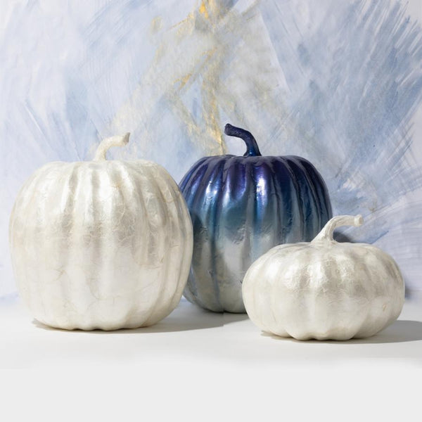 Large Capiz Pumpkin in Blue Ombré by Joanna Buchanan – Amiramour