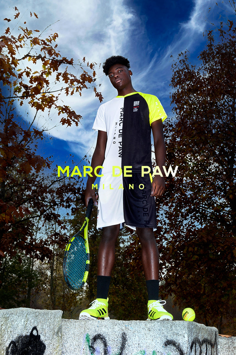 Neon Pink, Black & White gradient Color-blocked Tennis and Padel Short –  Marc De Paw