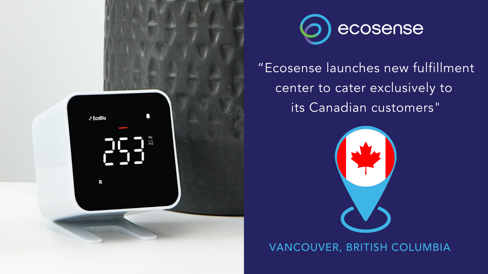 Ecosense radon detector in Canada