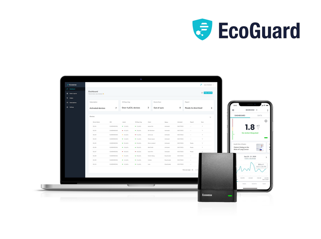 EcoGuard radon monitoring service