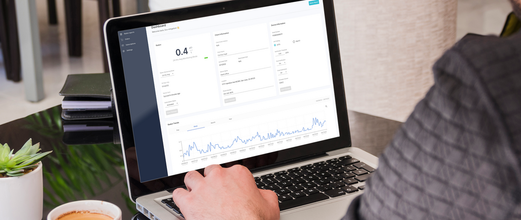 EcoGuard radon monitoring service for radon professionals