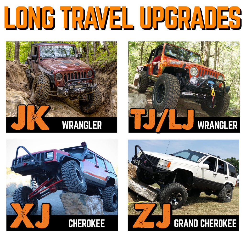 Rusty's Long Arm Upgrade Systems for the JK, TJ, LJ, XJ and ZJ