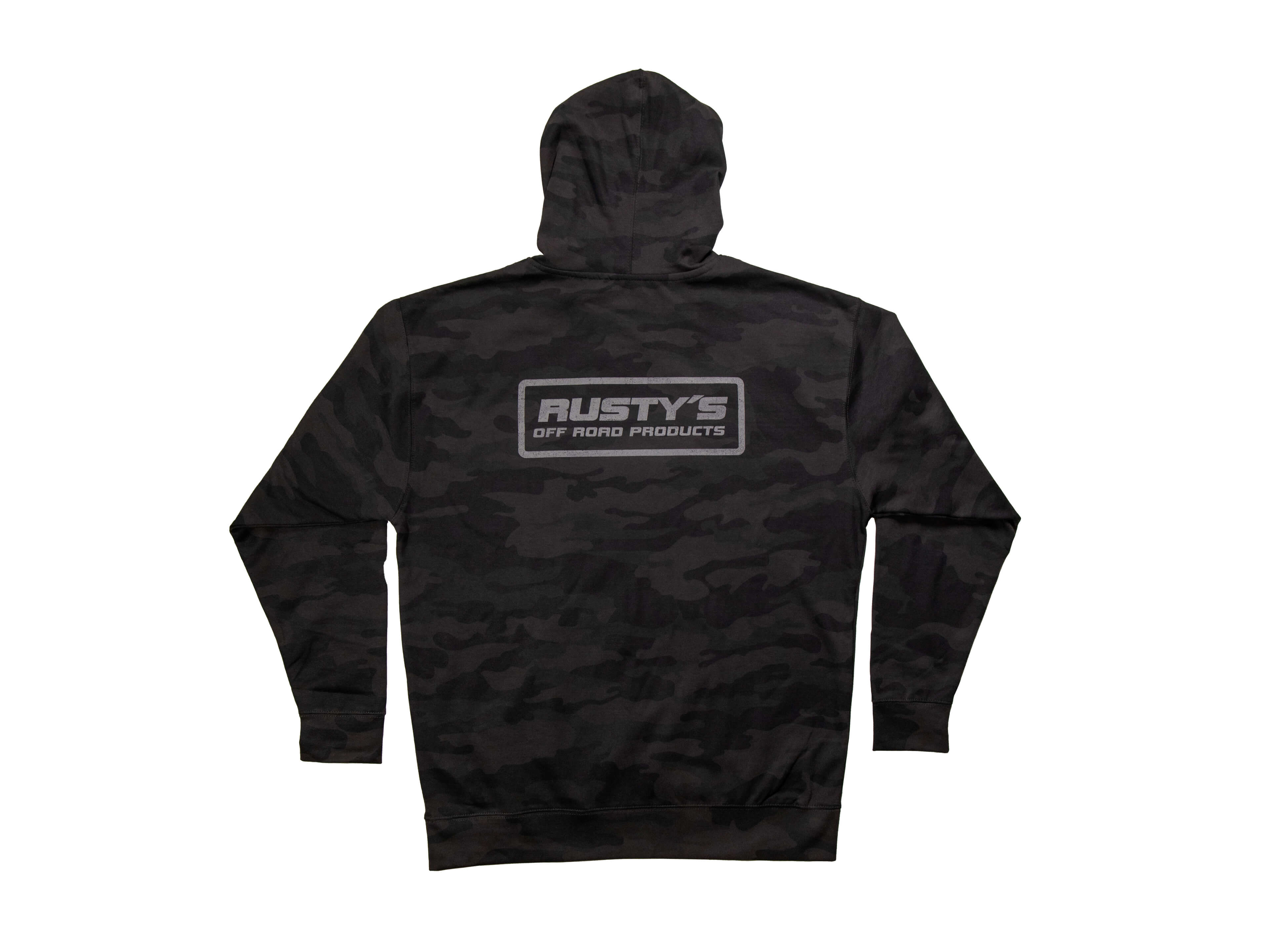 Rusty's Black Out Camo Patch Logo Pullover Hoodie – Rusty's Off-Road ...