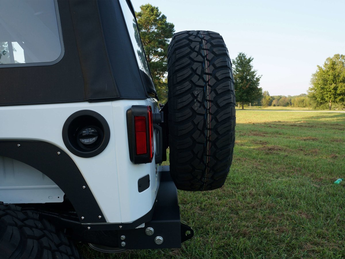 Rusty's Tire Carrier - 2007-2018 JK Wrangler – Rusty's Off-Road Products