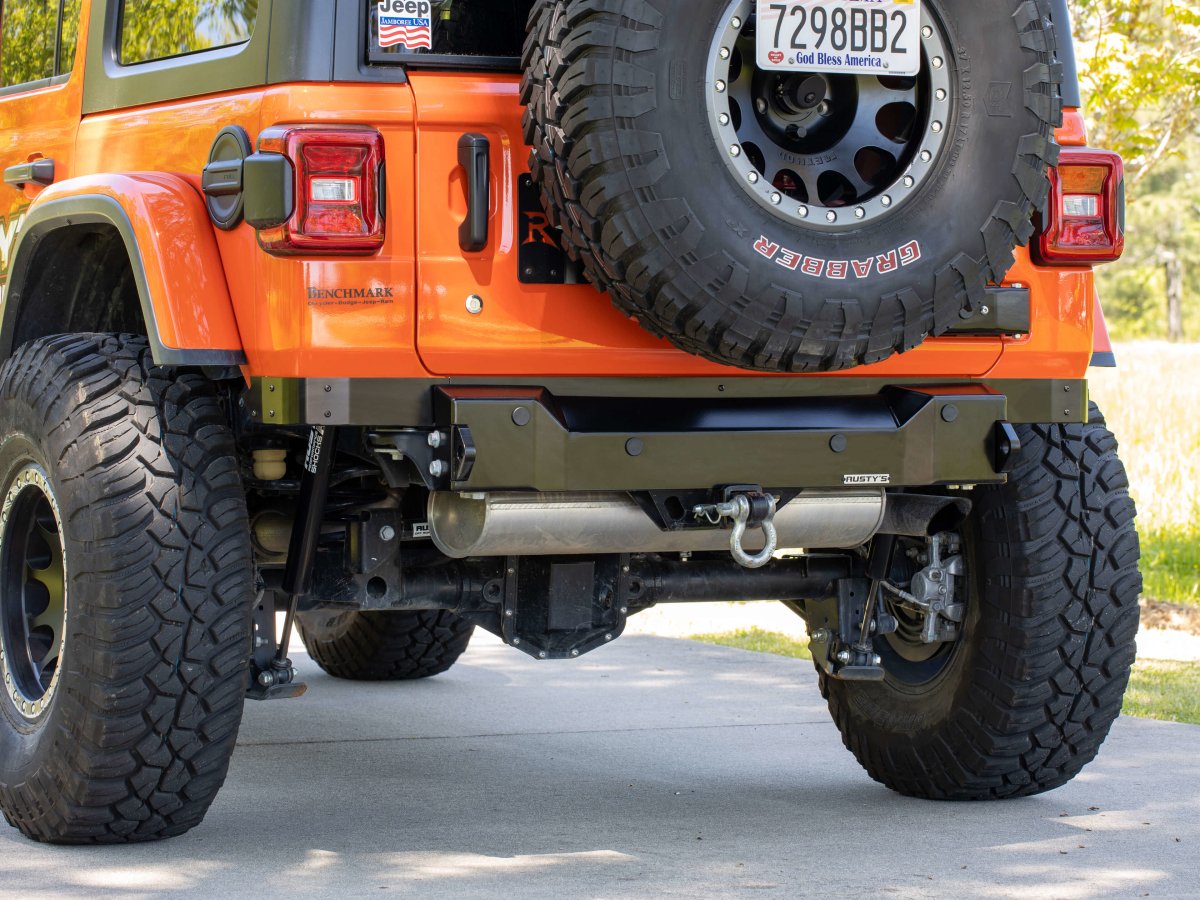 Rusty's Xtreme Trail Stubby Rear Bumper - JL Wrangler – Rusty's Off-Road  Products