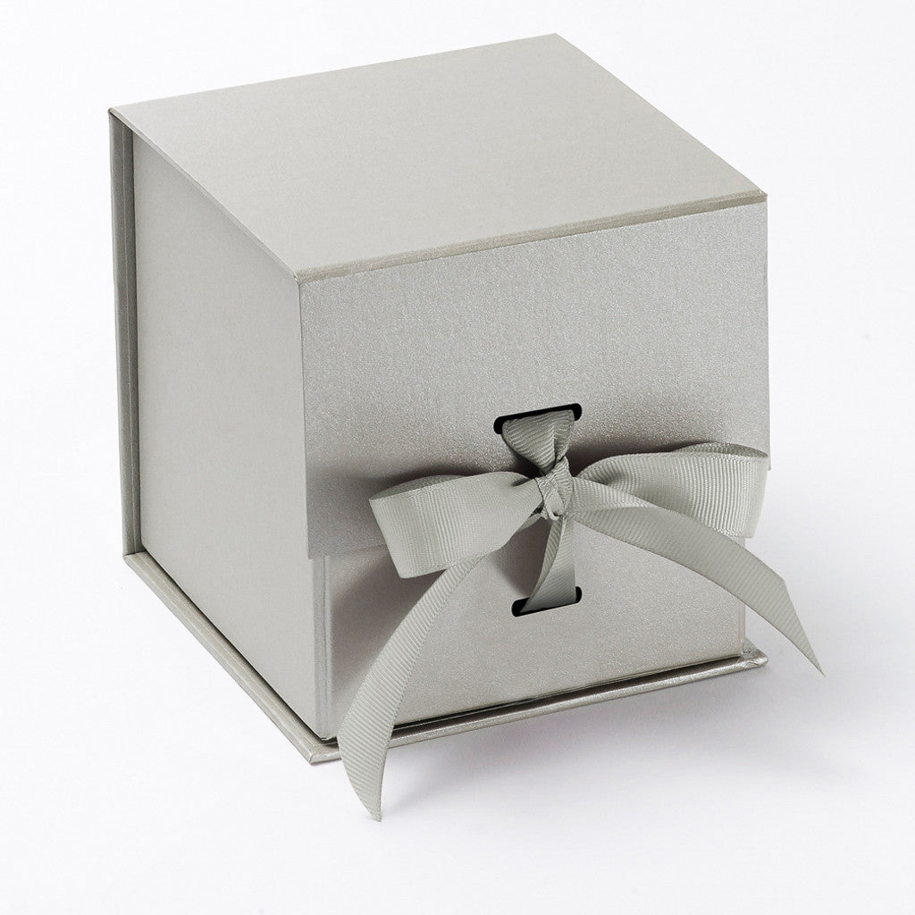 Black Small Cube Gift Boxes with changeable ribbon