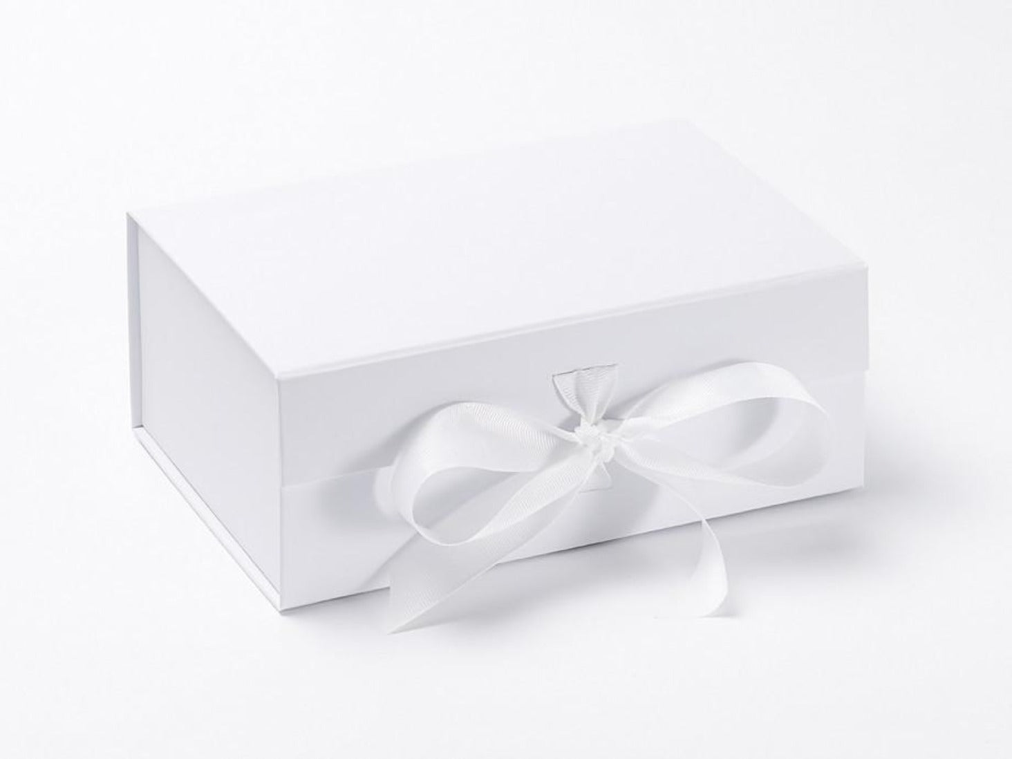 White A5 Deep Hamper Gift Box with grosgrain ribbon from ...