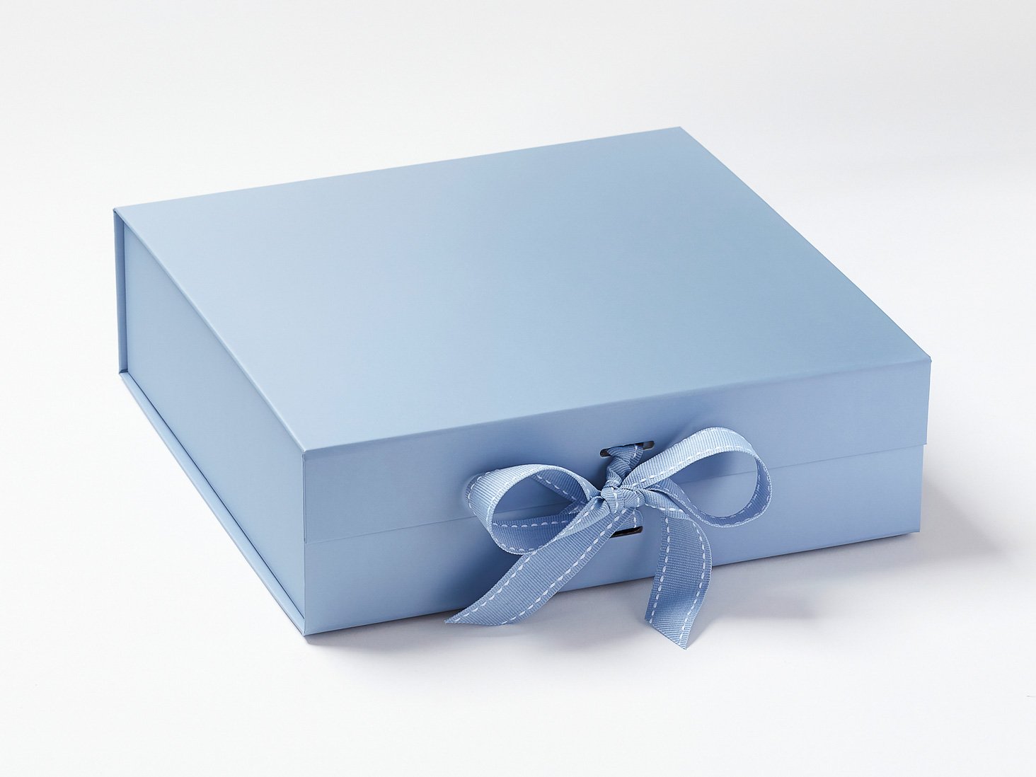 Sample Pale Blue Large Gift Box with ribbon from Foldabox