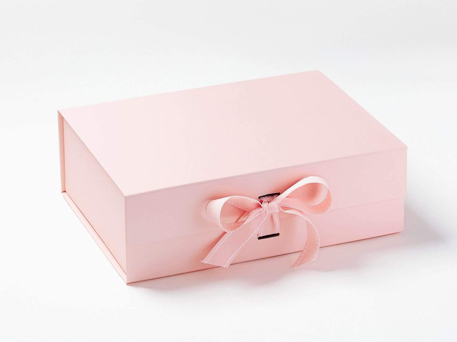 Pale Pink A5 Deep Gift Boxes with changeable ribbon