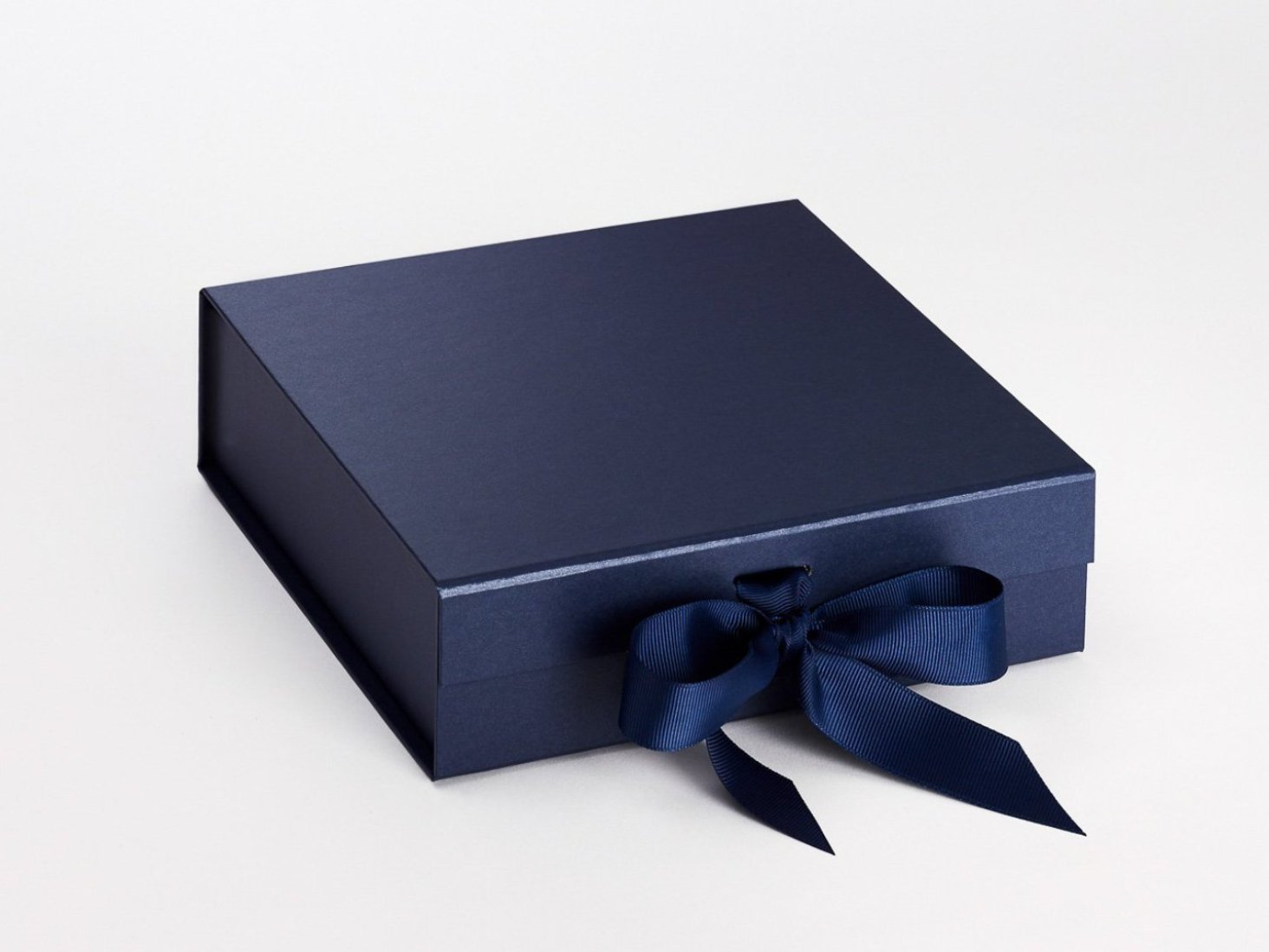 Sample Navy Blue Medium Gift Box with changeable ribbon