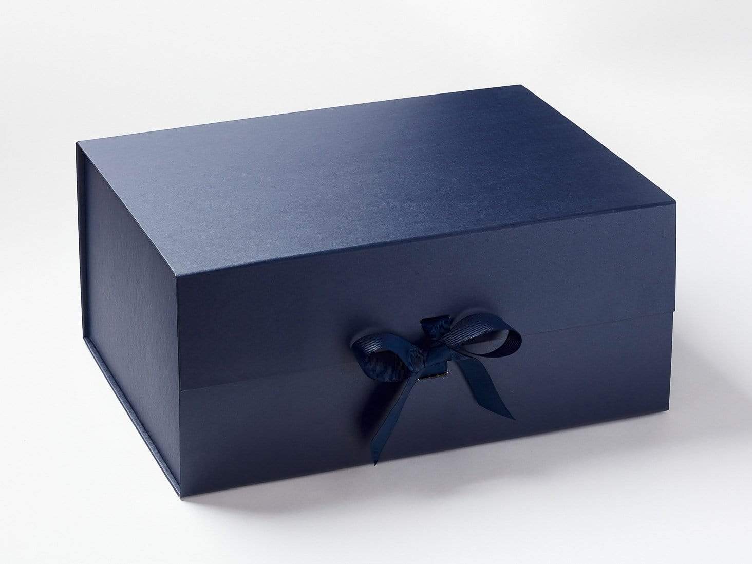 Navy Blue A3 Shallow Gift Boxes with changeable ribbon