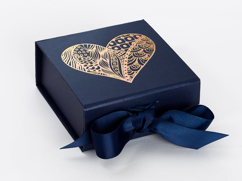 Wholesale Navy Blue Small Gift Boxes and Jewelry Packaging - FoldaBox USA