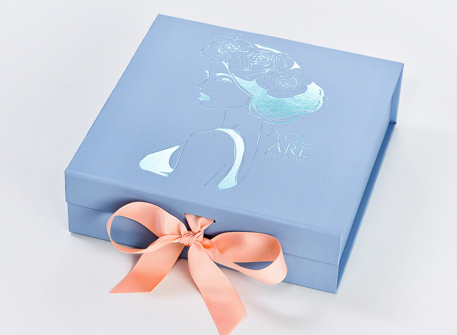 light blue gift ribbon