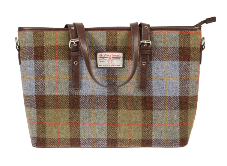 Harris Tweed Large Tote Bag with Shoulder Strap