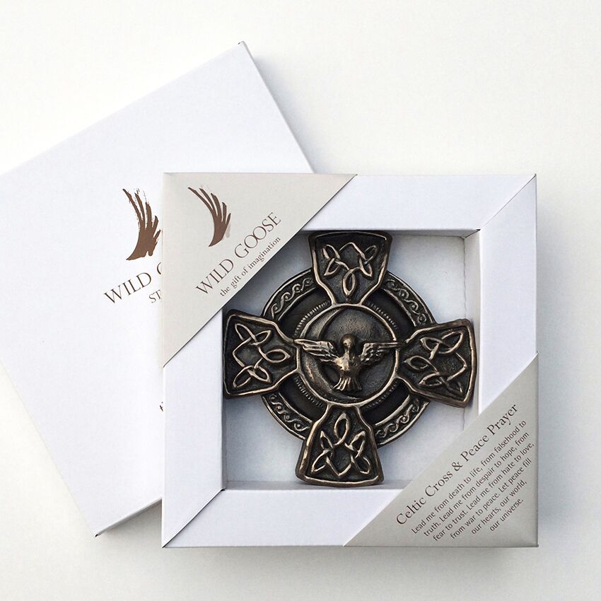 Celtic Cross and Peace Prayer Plaque