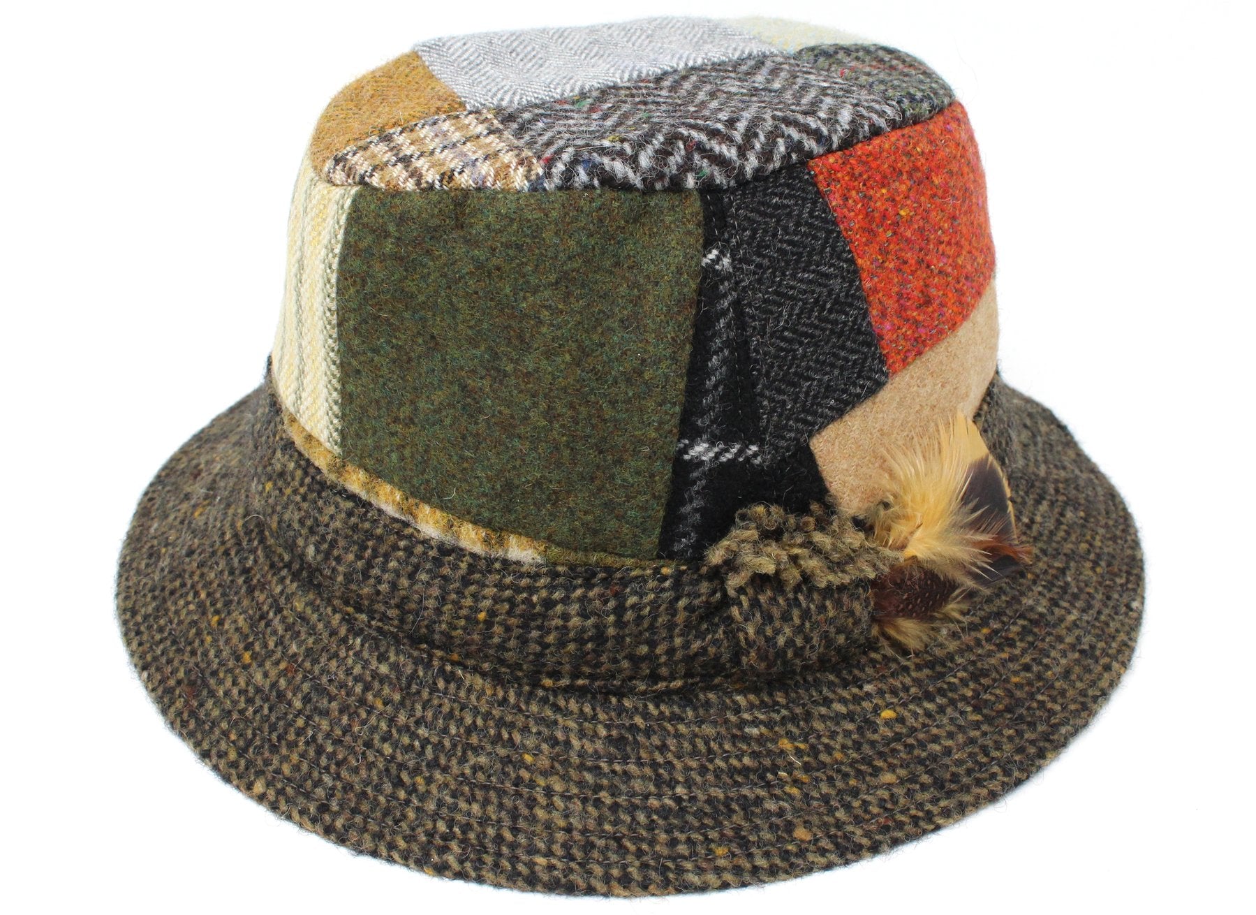 Irish Walking Hat - Patchwork Tweed