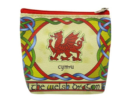 Welsh Dragon Zip Coin Purse