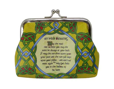 An Irish Blessing Clasp Zip Coin Purse