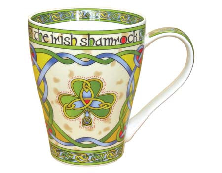 Irish Shamrock Bone China Mug