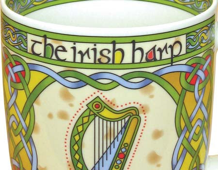 Irish Harp Bone China Mug